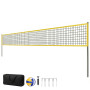 Portabelt Volleybollnät Set Svart 950 x 100 x 248 cm Stål