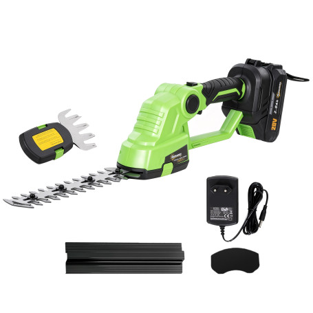 2-i-1 Batteridriven Häcksax Och Busksax Grön 20/10 cm