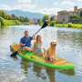Uppblåsbar SUP-Board Med Kajaksäte Grön 335 cm Set