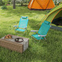 Fällbara Campingstolar Turkos 62 x 65 x 80 cm 2-pack