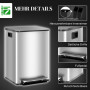 Sopkärl Silver 2 x 20 l Rostfritt Stål Soft-Close