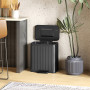 Köksavfallshink Svart 2 x 20 L Plast Metall
