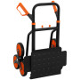 Fällbar Trappklättrande Säckkärra Svart Stål Max 120 kg