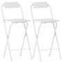 Fällbar Barstol Vit 37 x 45 x 87 cm Stål 2-pack