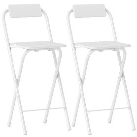Fällbar Barstol Vit 37 x 45 x 87 cm Stål 2-pack