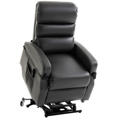 Elektrisk Relaxfåtölj Med Uppresningshjälp Mörkgrå