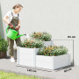 Odlingslåda Vit 3-steg Stapelbar Plast Med Öppen Botten