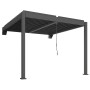 Pergola Grå 300 x 300 cm Aluminium Med Justerbart Lamelltak