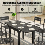 Utdragbart Trädgårdsbord Grå 80/160 x 80 cm Aluminium