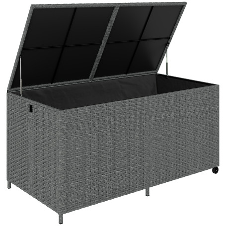 Dynbox Mörkgrå 150 x 75 x 74 cm Rottingliknande Plast 650 l
