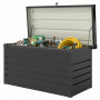 Trädgårdsbox Grå 120 x 61 x 62 cm Metall 350 l