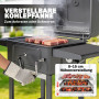 Kolgrill Smoker Svart Med Locktermometer Sidobord