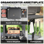 Kolgrill Smoker Svart Med Locktermometer Sidobord