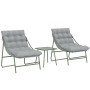 Balkong möbelset grå 2 Stolar Med Bord Och Dynor