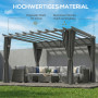 Pergola Mörkgrå 360 x 300 cm Aluminium Med Justerbart Tak