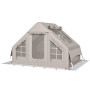 Uppblåsbart Tält Grå 5–8 Personer Vattentätt 5000 mm Med Luftpump