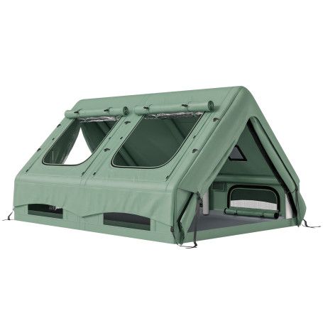 Uppblåsbart Tält Grå 8–10 Personer Fyrasäsong Vattentätt