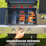 Gasgrill Svart Rostfritt Stål 3+1 Brännare 10,5 kW Grillvagn