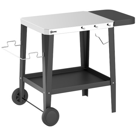 Utomhus Köksvagn Svart 115 x 67,5 x 80,5 cm Rostfritt Stål