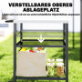 Grillvagn Svart 77 x 51 x 80 cm Metall Tre Hyllplan