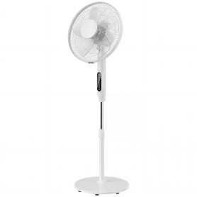 Stativfläkt Vit Med Timer 15 h Och Fjärrkontroll