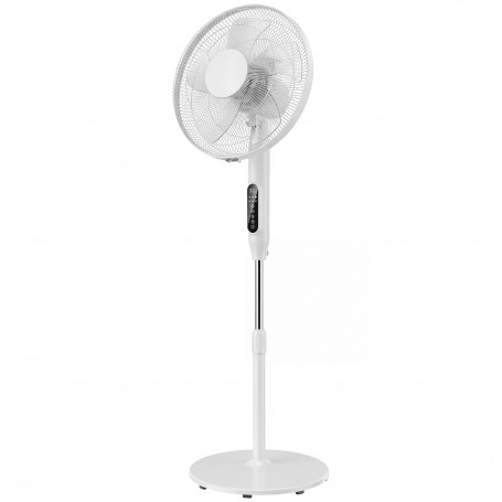 Stativfläkt Vit Med Timer 15 h Och Fjärrkontroll