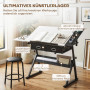 Höj- Och Sänkbart Ritbord Med 16-stegs lutning 0–60°, Pall Och Lådor
