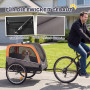 Fällbar Cykelvagn För Hund Orange Upp Till 20 kg