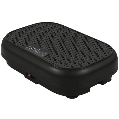 Vibrationsplatta Svart Med Fjärrkontroll Och LED-Display