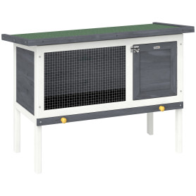 Upphöjd Kaninbur Grå 90 x 45 x 65 cm Trä