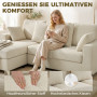 Hörnsoffa Beige 3-Sits Med Vändbar Schäslong Samtlook