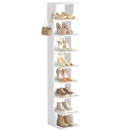 Smal skohylla 9 nivåer – platsbesparande förvaring för hall & små utrymmen