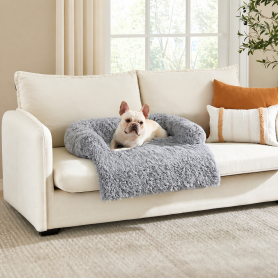 Hundbädd med Soffa Skydd Ljusgrå 80 x 75 x 16 cm